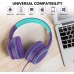 RORSOU R10 On-Ear Headphones with Microphone, Lightweight Folding Stereo Bass Headphones with 1.5M No-Tangle Cord, Portable Wired Headphones for Smartphone Tablet Computer MP3 / 4 (Black)