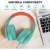 RORSOU R10 On-Ear Headphones with Microphone, Lightweight Folding Stereo Bass Headphones with 1.5M No-Tangle Cord, Portable Wired Headphones for Smartphone Tablet Computer MP3 / 4 (Black)